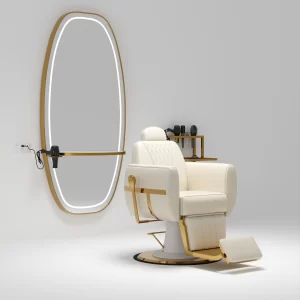 BLE001 Height-Adjustable, 360° Rotating Reclining Barber Chair