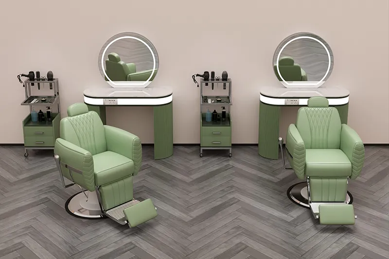 Reclining Barber Chair Hydraulic With Headrest