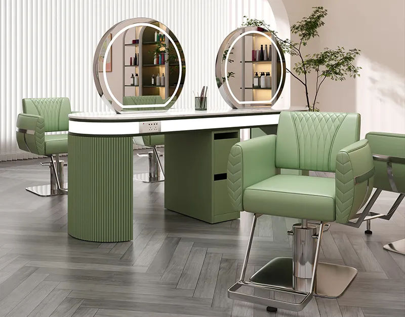 Green Professiona Adjustable Barber Chair